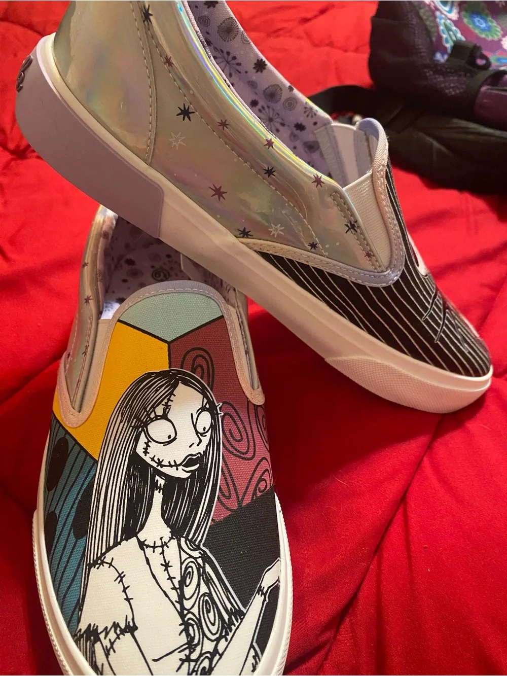 The Nightmare Before Christmas Kids Slip-On Shoes - Jack & Sally Graphic